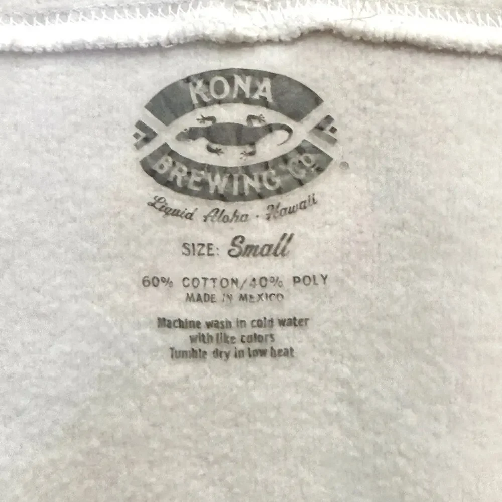 Kona Brewing Co women’s Small cropped hoodie sweat surf graphic long sleeves